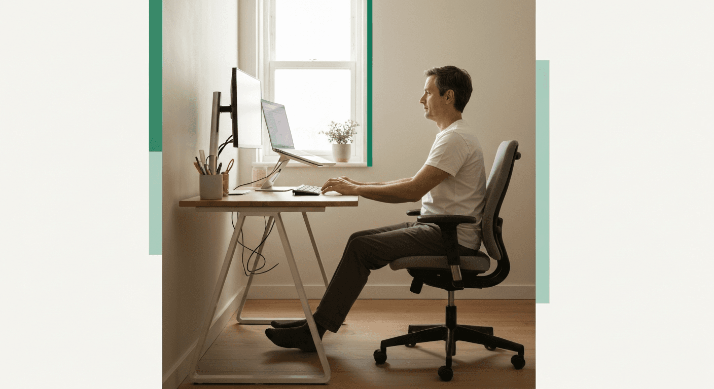 Ergonomie du bureau : poste de travail, écran et posture pour protéger le dos