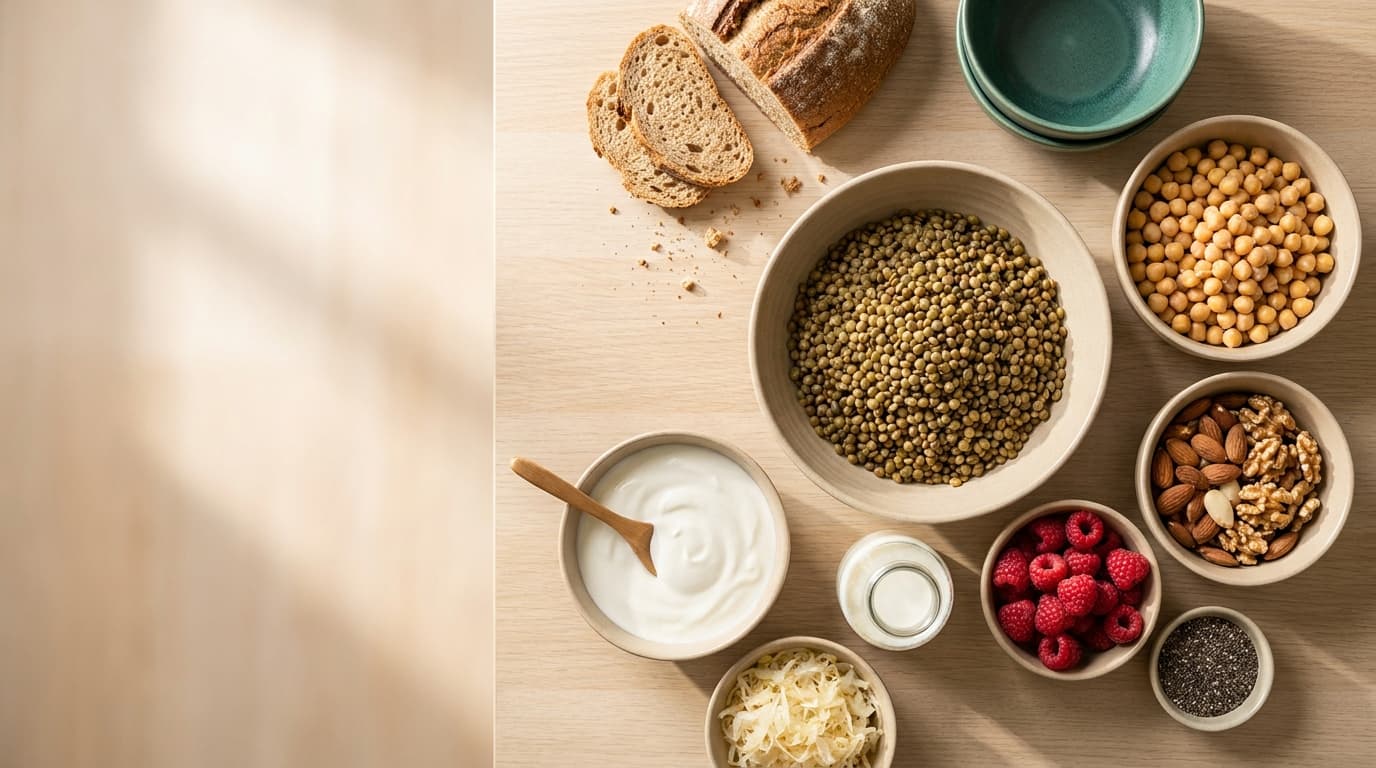 Microbiote intestinal : nourrir sa flore avec fibres et aliments fermentés au quotidien