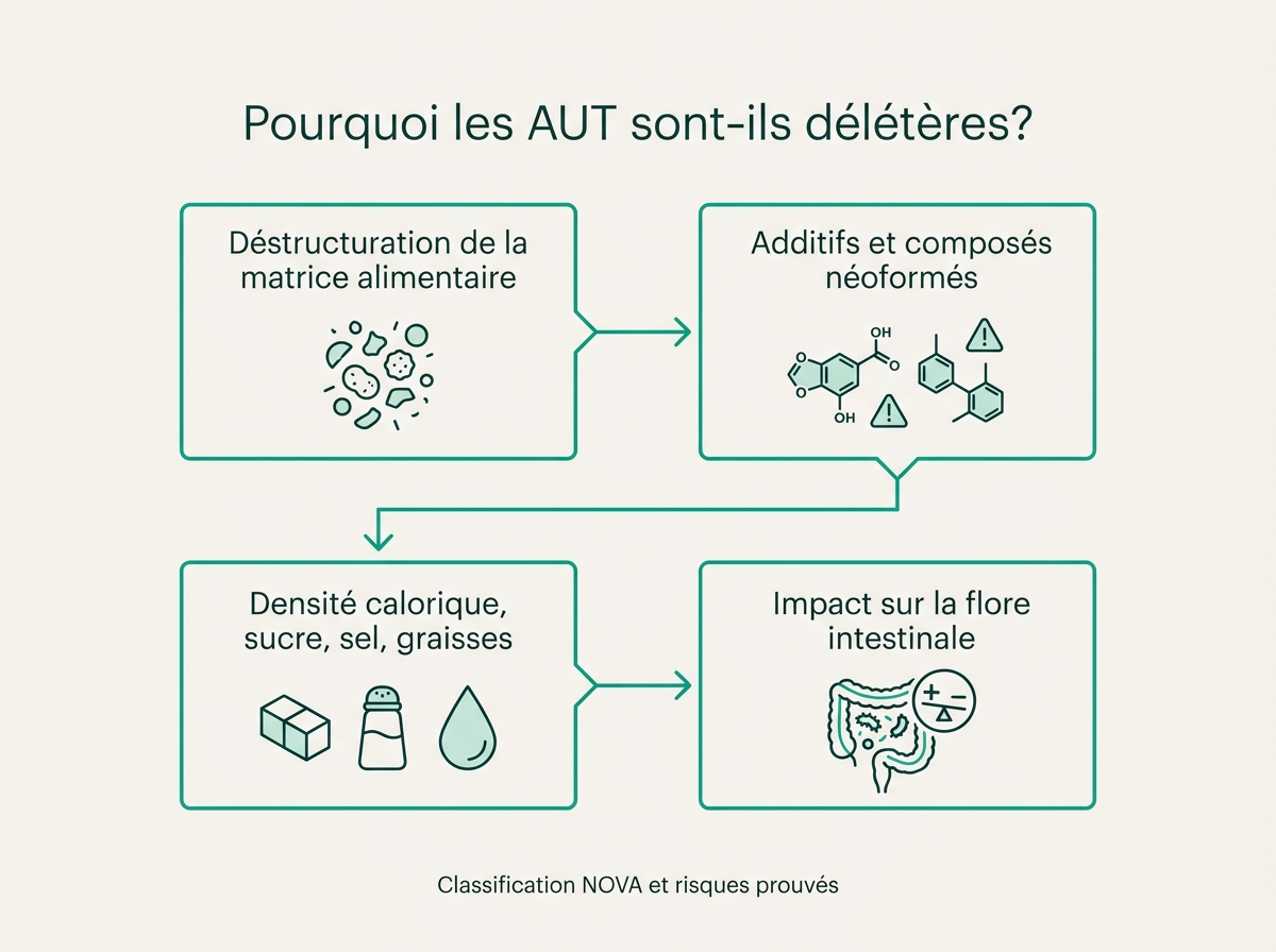 Schéma médical illustrant « Pourquoi les AUT sont-ils délétères »