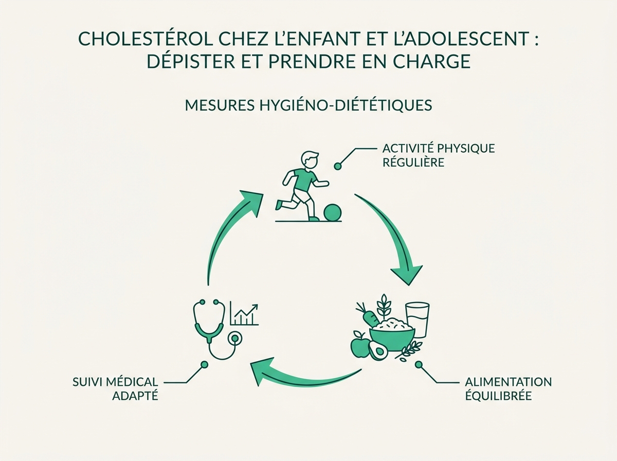 Schéma médical illustrant « Mesures hygiéno-diététiques »