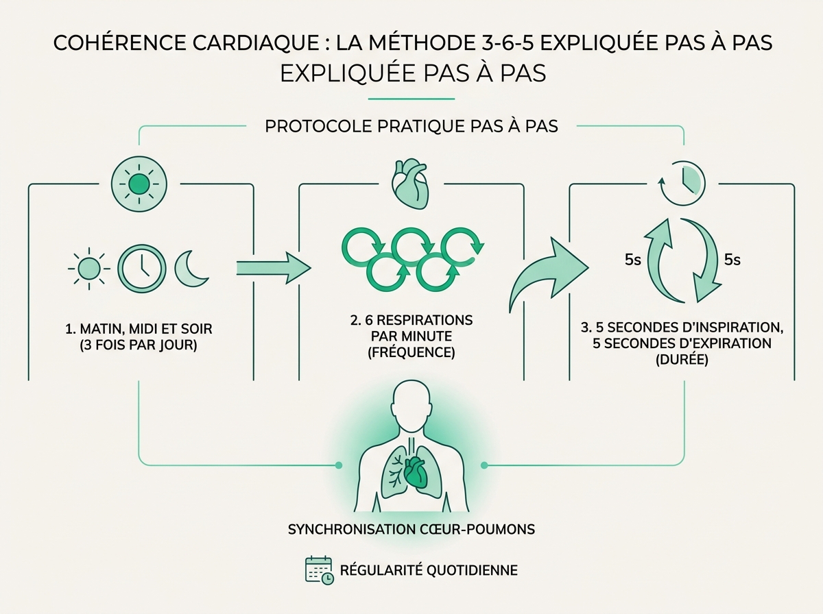 Schéma médical illustrant « Protocole pratique pas à pas »