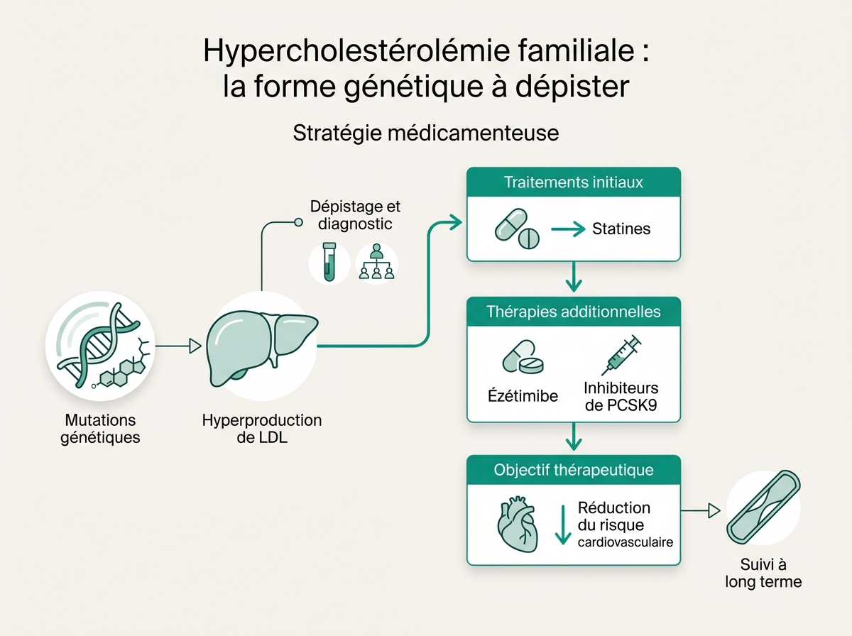 Schéma médical illustrant « Stratégie médicamenteuse »