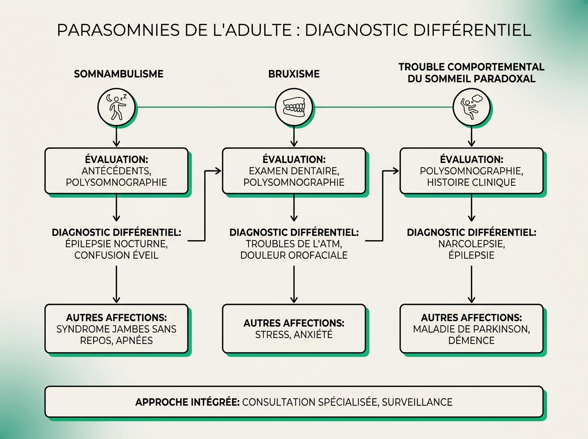Schéma médical illustrant « Diagnostic différentiel »