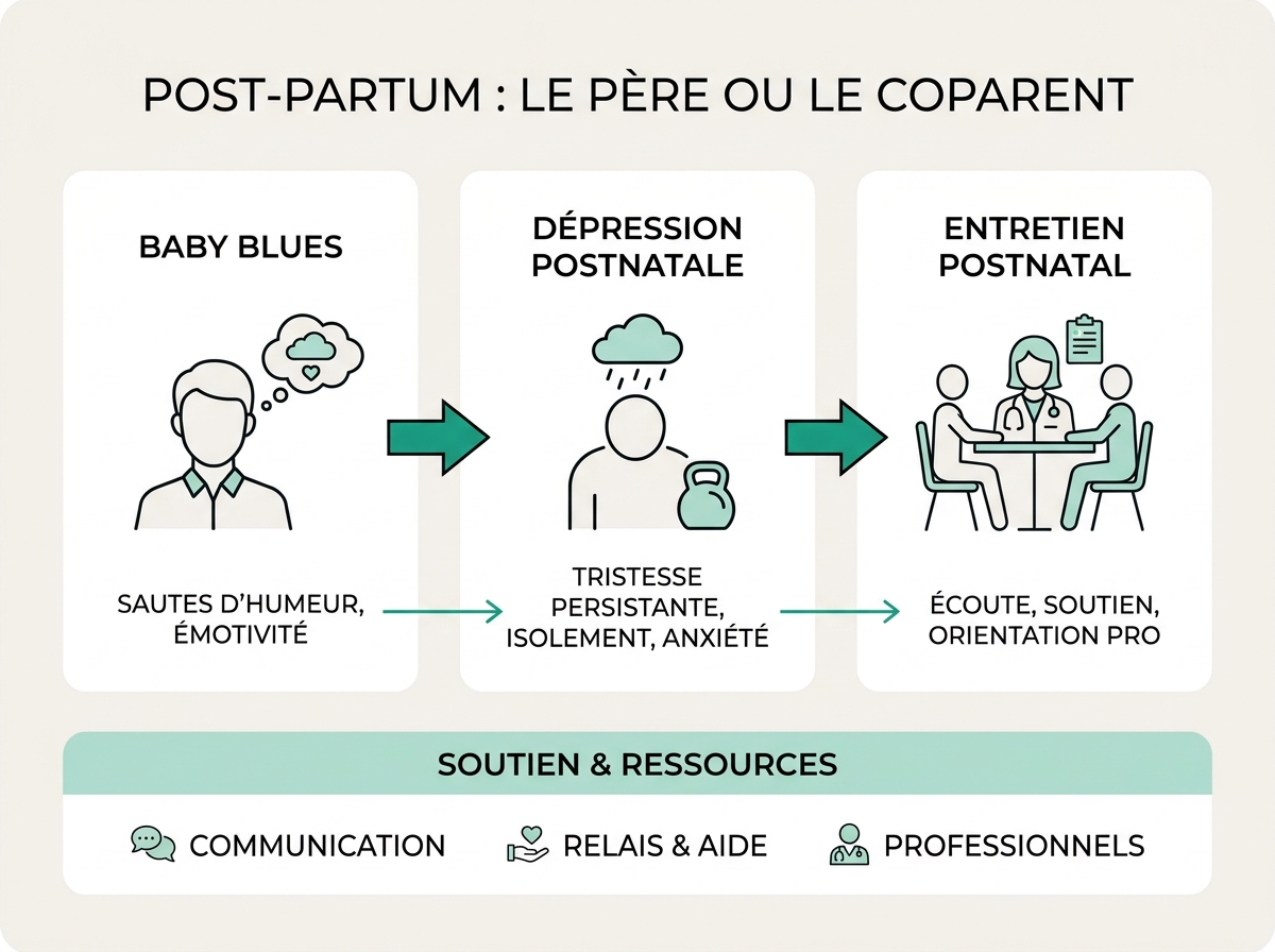 Schéma médical illustrant « Le père ou le coparent »
