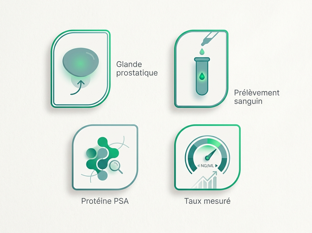Infographie illustrant les points clés de la section « Qu'est-ce que le PSA »