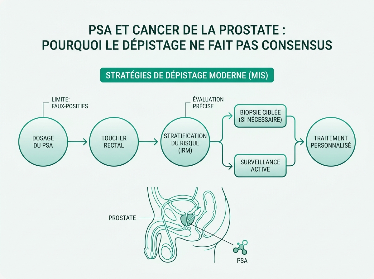 Schéma médical illustrant « Stratégies de dépistage moderne (MIS) »