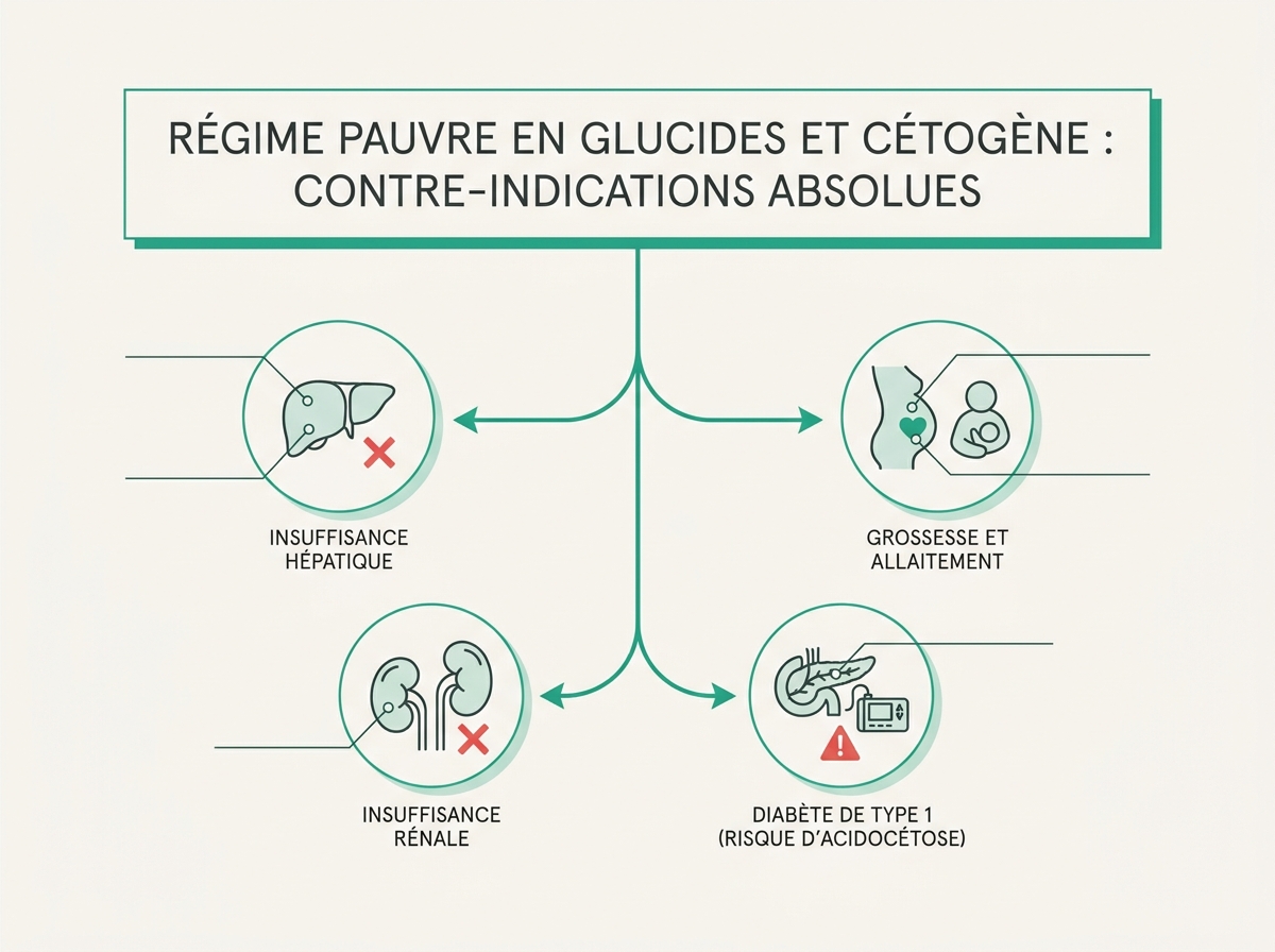 Schéma médical illustrant « Contre-indications absolues »