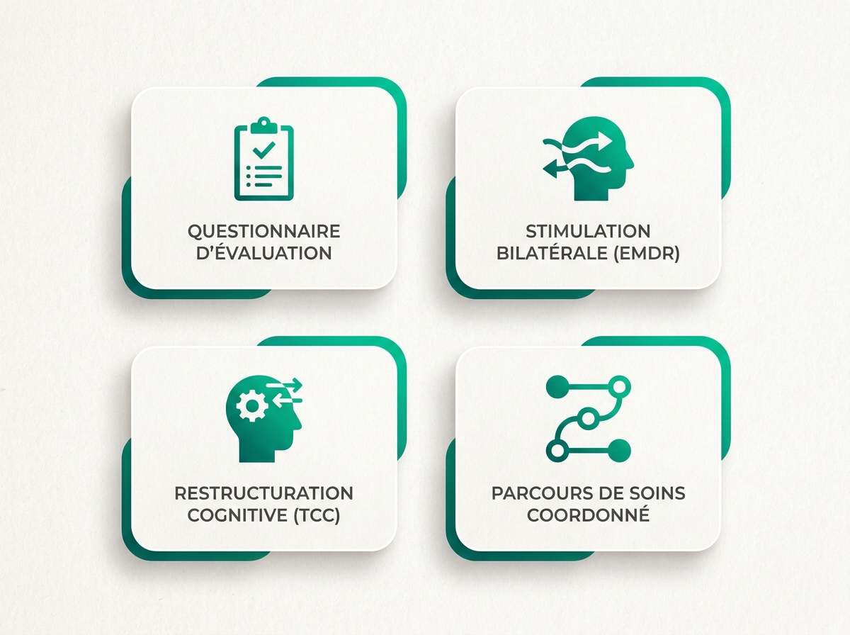 Infographie illustrant les points clés de la section « Dépistage et outils »
