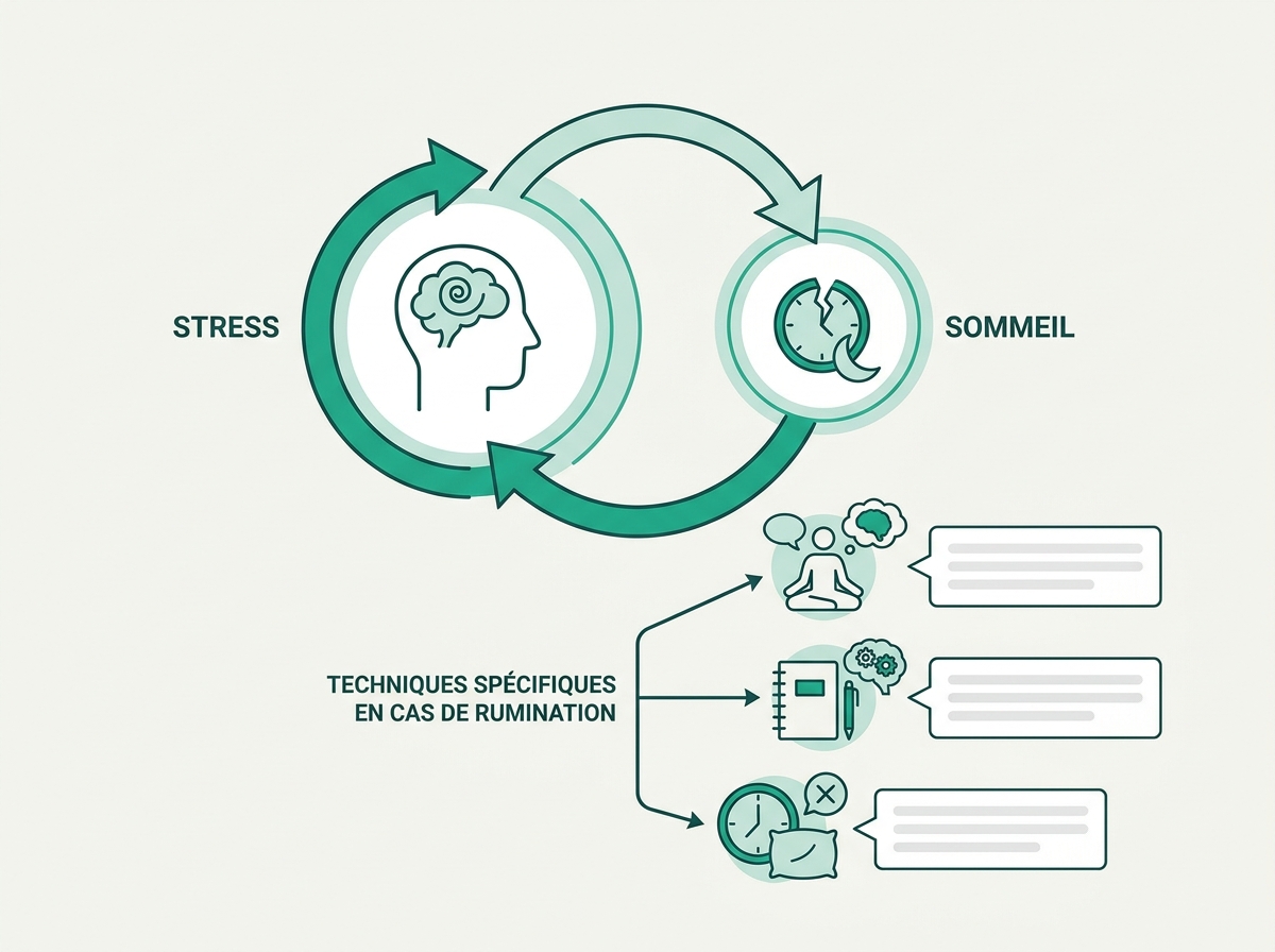 Schéma médical illustrant « Techniques spécifiques en cas de rumination »