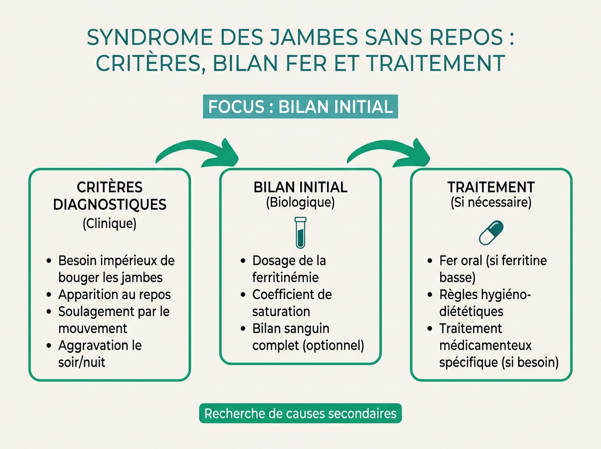 Schéma médical illustrant « Bilan initial »